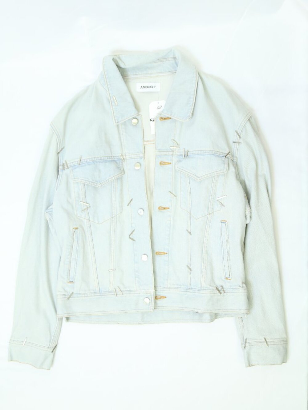 Men's Ambush Riders Light Wash Denim Jacket Size Medium
